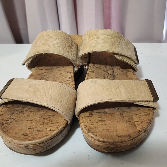 Vionic Womens Pepper Wedge Slip-on Double Strap Sandals nude  Size 10 - Picture 1 of 6